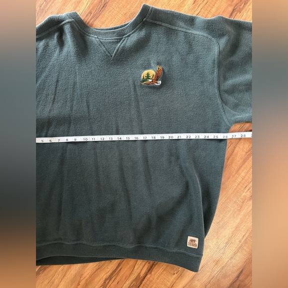 Vintage Habitat Eagle Embroidered Ribbed Crewneck Sweatshirt Size XL - Picture 6 of 7